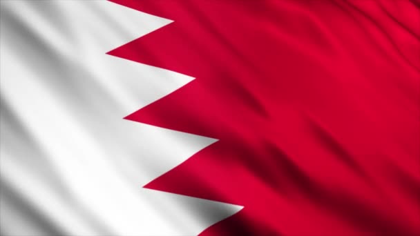 Bahreini Nemzeti Zászló Animáció Kiváló Minőségű Integetés Zászló Animáció Zökkenőmentes — Stock videók