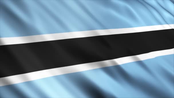 Botswana National Flag Animation Kiváló Minőségű Hullámzó Zászló Animáció Zökkenőmentes — Stock videók