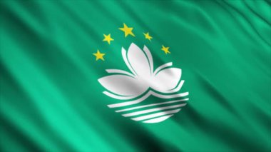 Macau Ulusal Bayrak Animasyonu, Yüksek Kalite Dalgalanan Bayrak Animasyonu Kusursuz Döngü ile Gerekli Süreyi Uzatın