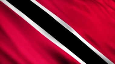 Trinidad ve Tobago Ulusal Bayrak Animasyonu, Yüksek Kalite Dalgalanan Bayrak Animasyonu Kusursuz Döngü ile Gerekli Süreyi Uzatın