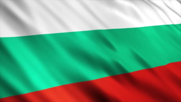 Bulgaria National Flag Animation Animación Bandera Ondeante Alta Calidad Con — Vídeos de Stock