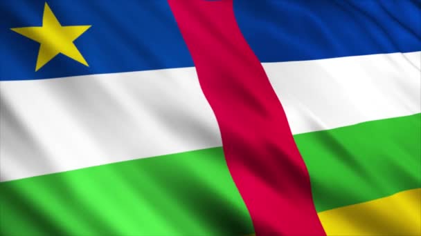 Animazione Della Bandiera Nazionale Della Repubblica Centrafricana Animazione Della Bandiera — Video Stock