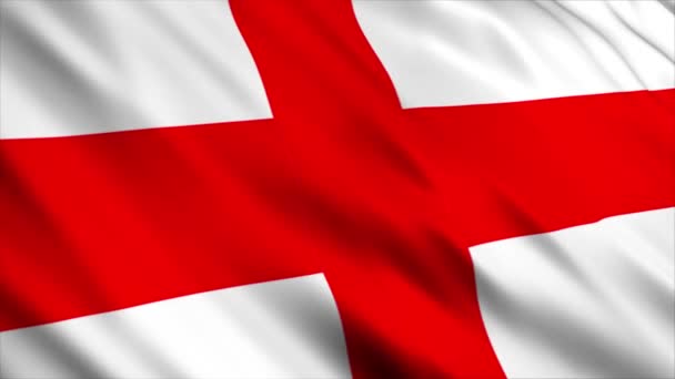 Animación Bandera Nacional Inglaterra Animación Bandera Ondeante Alta Calidad Con — Vídeos de Stock