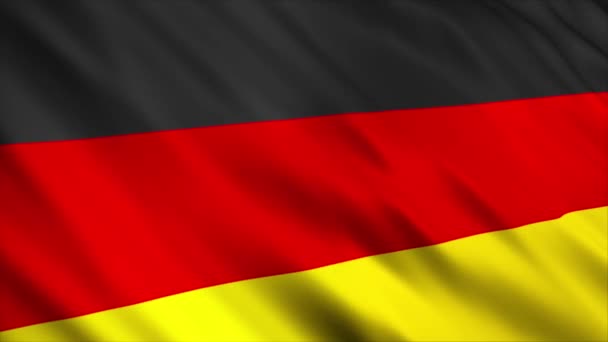 Animación Bandera Nacional Alemania Animación Bandera Ondeante Alta Calidad Con — Vídeos de Stock