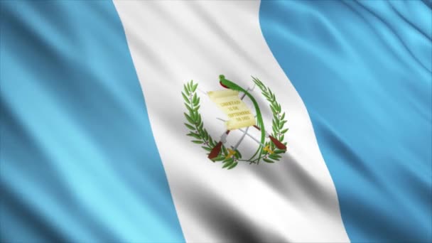 Guatemala National Flag Animation High Quality Waving Flag Animation Seamless — Αρχείο Βίντεο