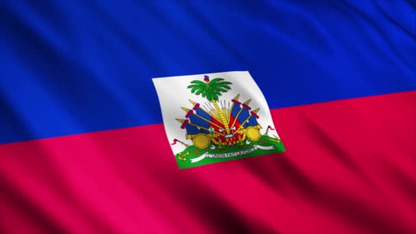 Гаїтянський Національний Прапор Анімація Високоякісна Анімація Прапора Безшовною Петлею Розширити — стокове відео
