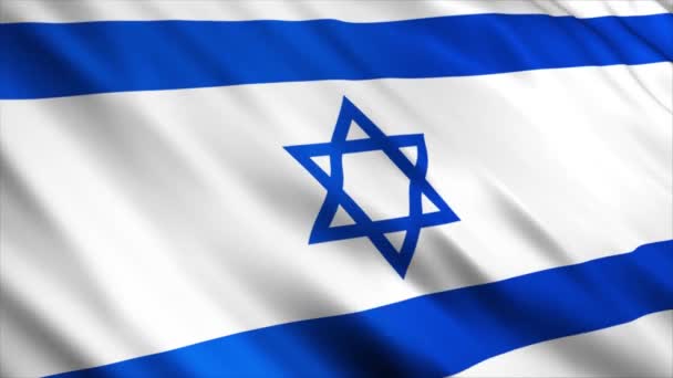 以色列国旗动画 高质量的无缝带摆动国旗动画 按要求延长期限 — 图库视频影像