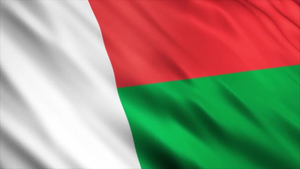 Animación Bandera Nacional Madagascar Animación Bandera Ondeante Alta Calidad Con — Vídeos de Stock