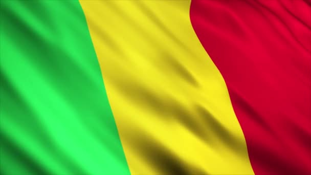 Mali National Flag Animation High Quality Waving Flag Animation Seamless — Stock video