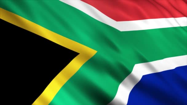 Jižní Afrika Národní Vlajka Animace Vysoce Kvalitní Waving Flag Animace — Stock video