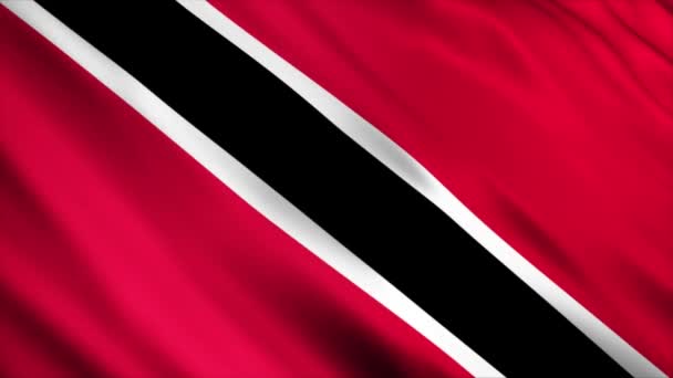 Анимация Флага Тринидада Тобаго Анимация Высоким Качеством Размахивания Флагом Бесшовным — стоковое видео
