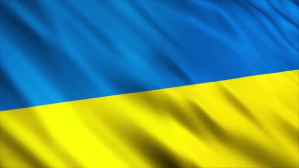 Animación Bandera Nacional Ucrania Animación Bandera Ondeante Alta Calidad Con — Vídeos de Stock