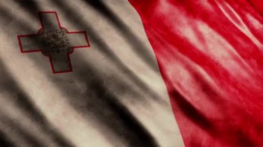 Malta Ulusal Bayrak Animasyonu, Yüksek Kalite Dalgalanan Bayrak Animasyonu Kusursuz Döngü ile Gerekli Süreyi Uzatın