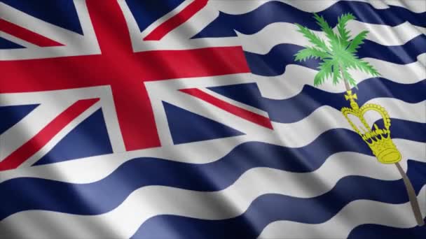 Brittiska Territoriet Indiska Oceanen National Flag Animation Hög Kvalitet Viftande — Stockvideo