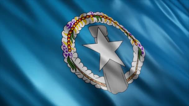 Northern Mariana Islands National Flag Animation Animazione Con Bandiera Sventolata — Video Stock