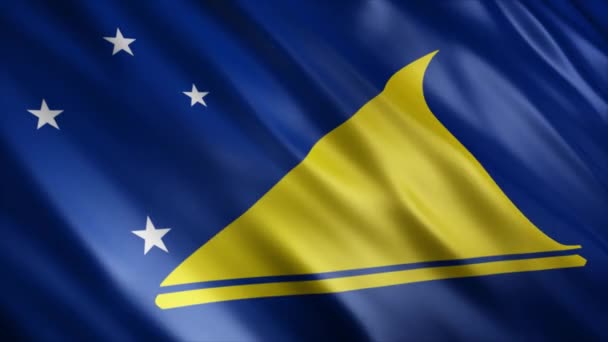 Tokelau National Flag Animation High Quality Waving Flag Animation Seamless — Stock video