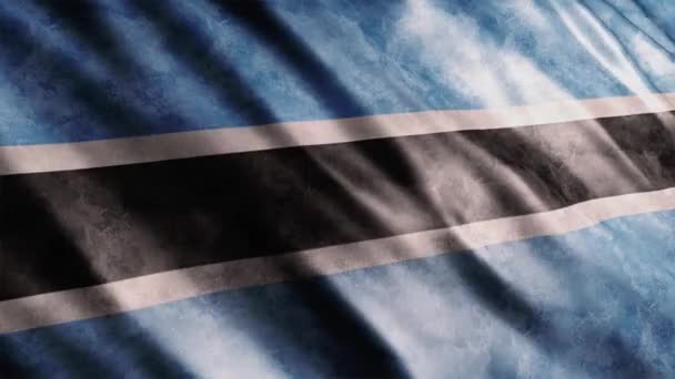 Botswana National Flag Grunge Animation Animation Drapeau Ondulé Haute Qualité — Video