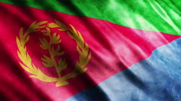 Eritrea National Flag Grunge Animáció Kiváló Minőségű Integetés Zászló Animáció — Stock videók