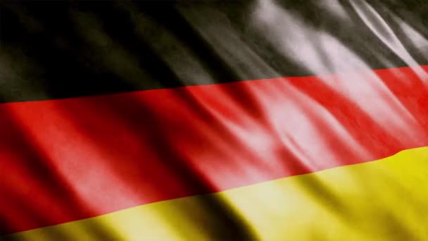 Almanya Ulusal Bayrak Animasyonu Yüksek Kalite Dalgalanan Bayrak Animasyonu Kusursuz — Stok video