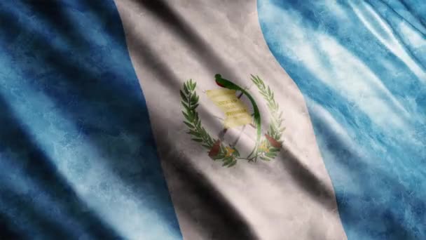 Guatemala Bandiera Nazionale Grunge Animation Alta Qualità Sventolando Bandiera Animazione — Video Stock