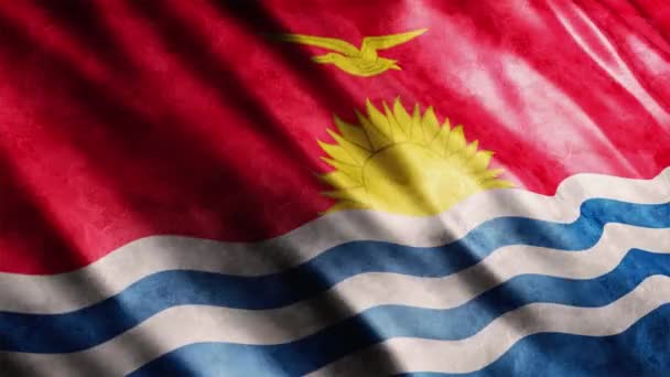 Animação Grunge Bandeira Nacional Kiribati Animação Bandeira Alta Qualidade Com — Vídeo de Stock