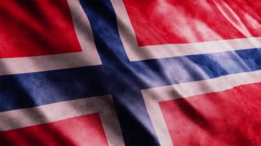 Norveç Ulusal Bayrak Animasyonu, Yüksek Kalite Dalgalanan Bayrak Animasyonu Kusursuz Döngü ile Gerekli Süreyi Uzatın