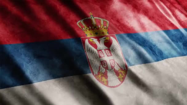 Serbia National Flag Grunge Animation Animación Bandera Ondeante Alta Calidad — Vídeos de Stock