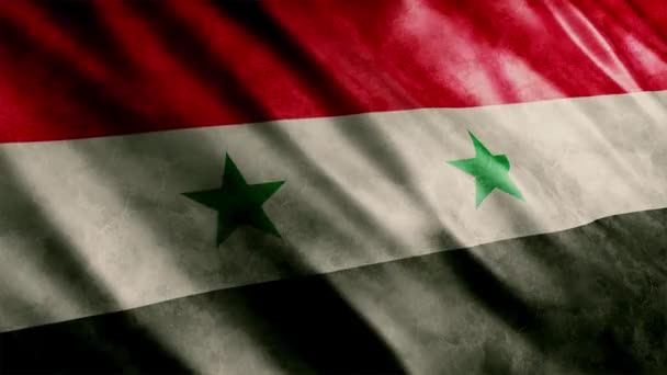 Animasi Bendera Nasional Suriah Animasi Gelombang Kualitas Tinggi Bendera Animasi — Stok Video