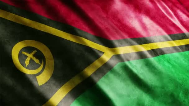 Vanuatu National Flag Grunge Animation Animación Bandera Ondeante Alta Calidad — Vídeos de Stock