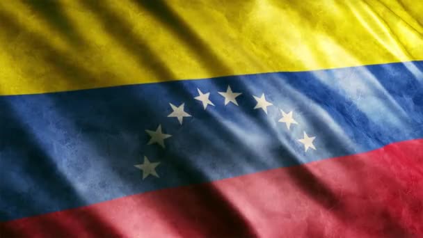 Venezuela Nationale Vlag Grunge Animatie Hoge Kwaliteit Golvende Vlag Animatie — Stockvideo