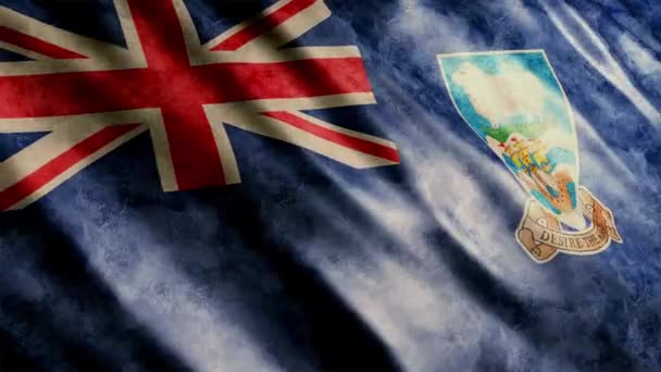 Falkland Islands National Flag Grunge Animation High Quality Waving Flag — Stok Video