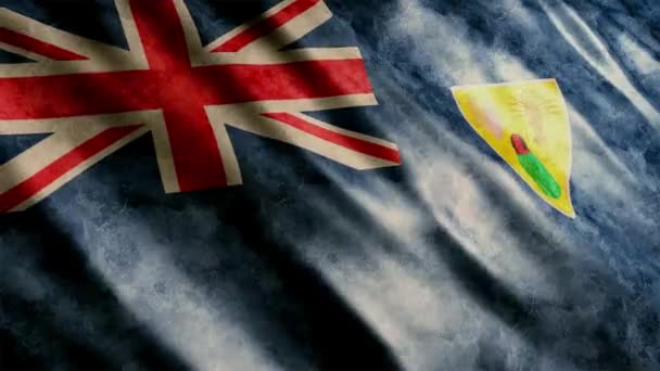 Animación Grunge Bandera Nacional Las Islas Turcas Caicos Animación Bandera — Vídeo de stock