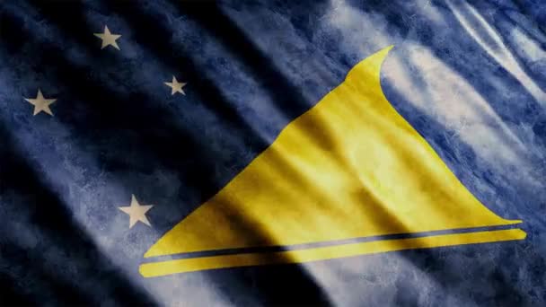 Tokelau National Flag Grunge Animation Animación Bandera Ondeante Alta Calidad — Vídeos de Stock
