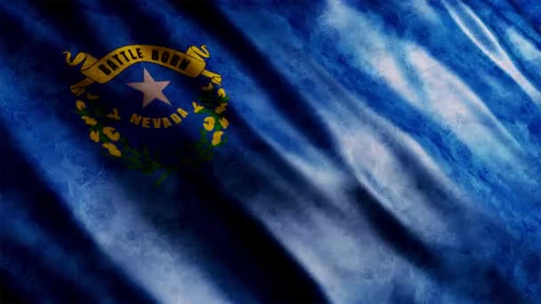 Nevada State Flag Usa Grunge Animation Hög Kvalitet Viftande Flagga — Stockvideo