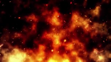 Soyut Sinema Ateşi Kusursuz Döngüyle Arkaplan Duman Canlandırması