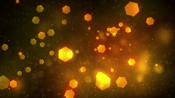 Bokeh Glitters Animação Fundo Partículas Com Loop Sem Costura — Vídeo de Stock