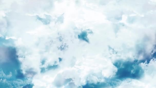 Ρεαλιστικά Κινούμενα Σύννεφα Στον Ουρανό Animation Seamless Βρόχο — Αρχείο Βίντεο
