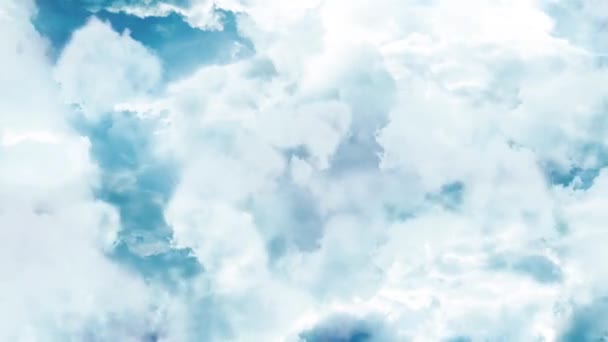 Kusursuz Döngü Ile Gökyüzü Animasyonunda Gerçekçi Hareketli Bulutlar — Stok video
