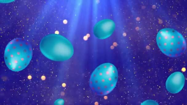 Easter Eggs Achtergrond Animatie Met Naadloze Lus — Stockvideo