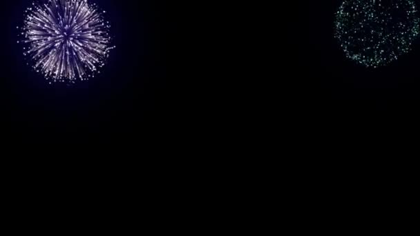 Realistická Animace Fireworks Bezešvou Smyčkou — Stock video