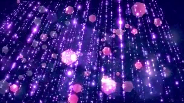 Абстрактні Вогні Блискавки Фонова Анімація Боке Безшовною Петлею — стокове відео