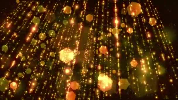 Абстрактні Вогні Блискавки Фонова Анімація Боке Безшовною Петлею — стокове відео