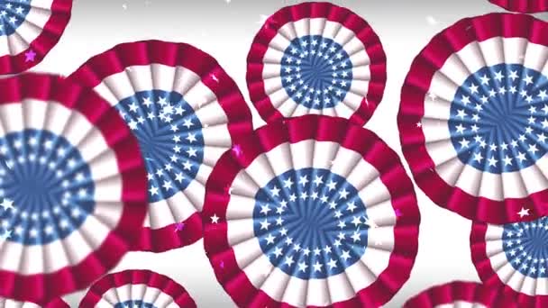 美国无缝线爱国背景动画 — 图库视频影像