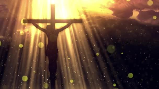 Chrześcijańskie Uwielbienie Tło Animacja Płynną Pętlą — Wideo stockowe