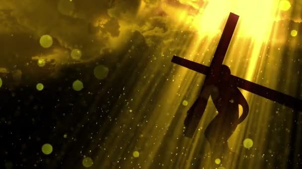 Chrześcijańskie Uwielbienie Tło Animacja Płynną Pętlą — Wideo stockowe