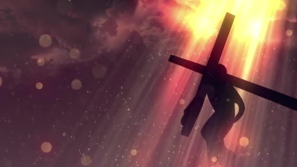 Keresztény Istentisztelet Háttér Animáció Zökkenőmentes Hurok — Stock videók