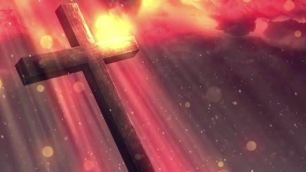 基督教崇拜背景动画与无缝圈 — 图库视频影像