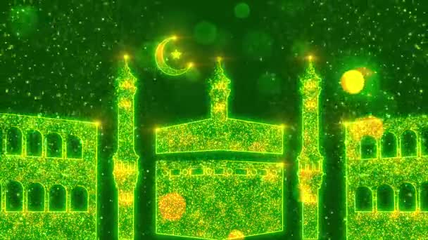 Islam Theme Background Ramadan Eid Muharram Hijri Haj Events — Stock Video