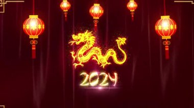 Çin Yeni Yılı 2024 Arkaplan Animasyonu 