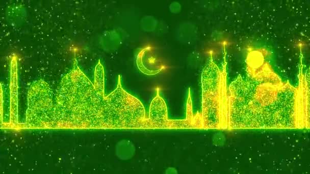 Islám Téma Pozadí Pro Ramadán Eid Muharram Hijri Haj Události — Stock video